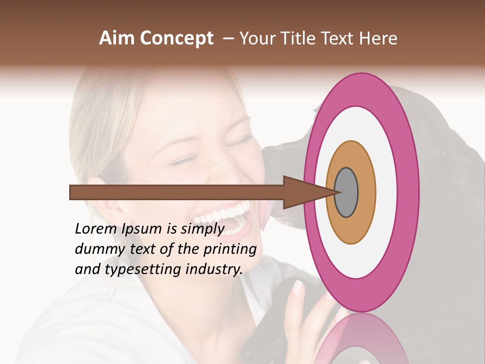 A Woman Kissing A Dog With Her Mouth Open PowerPoint Template