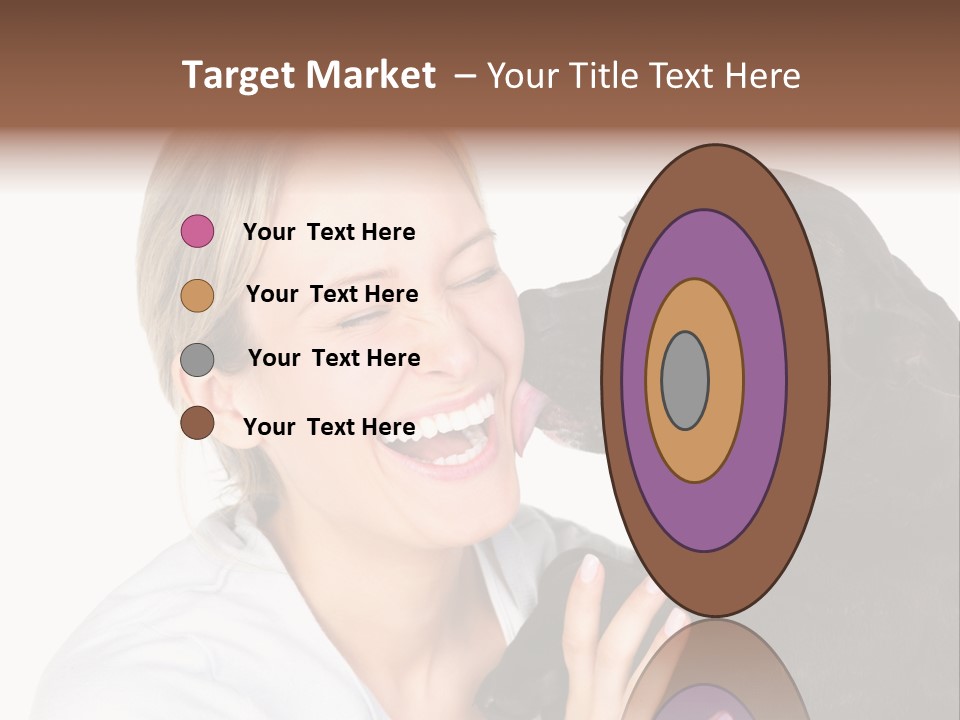 A Woman Kissing A Dog With Her Mouth Open PowerPoint Template