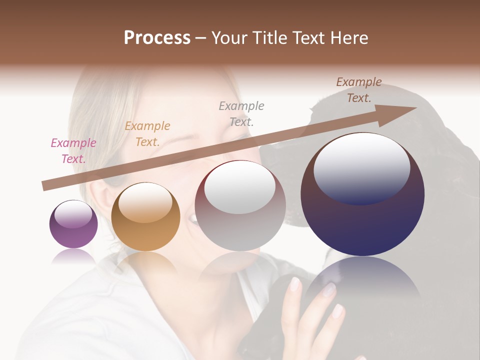 A Woman Kissing A Dog With Her Mouth Open PowerPoint Template