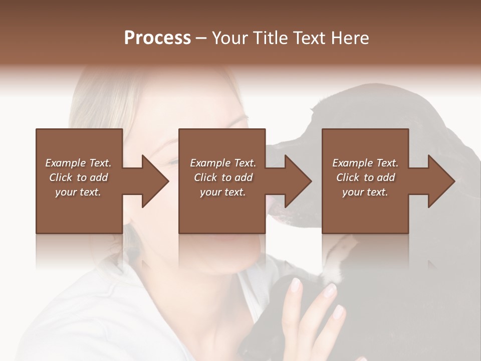 A Woman Kissing A Dog With Her Mouth Open PowerPoint Template