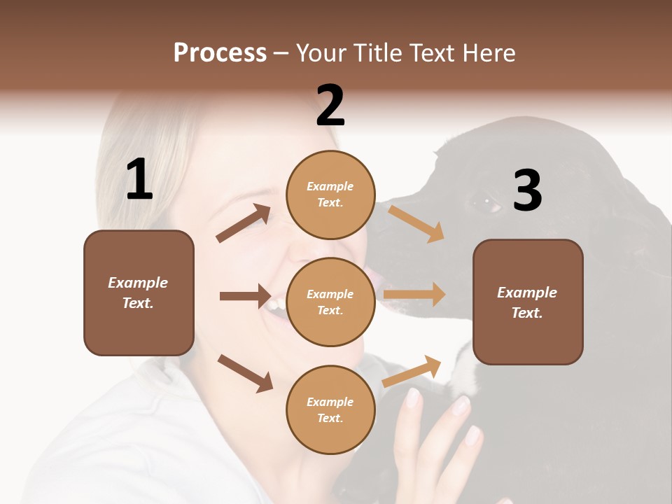 A Woman Kissing A Dog With Her Mouth Open PowerPoint Template