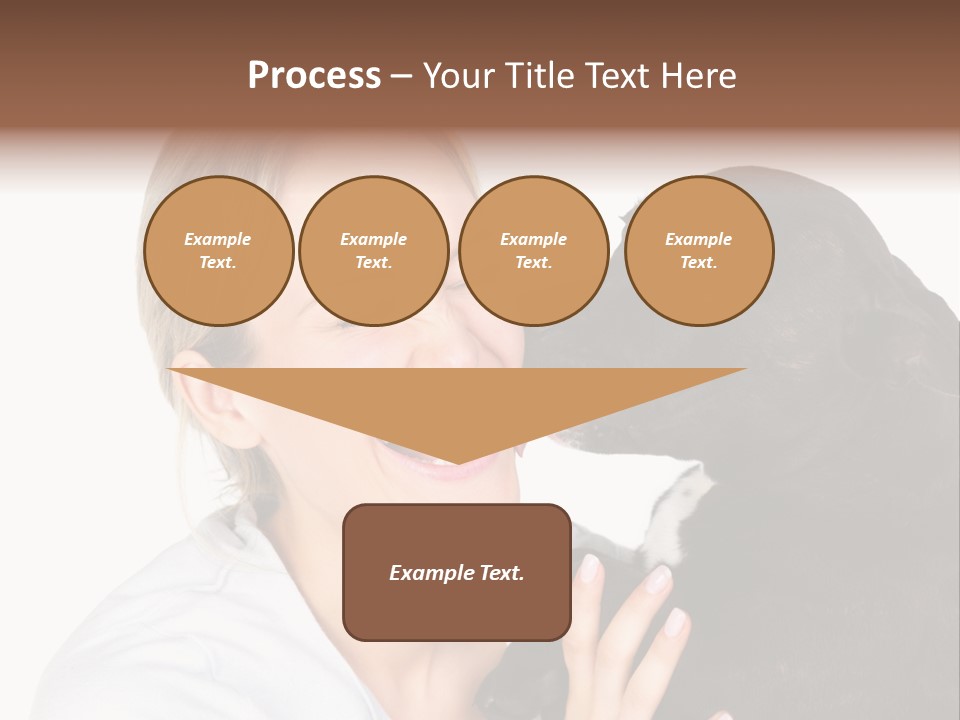 A Woman Kissing A Dog With Her Mouth Open PowerPoint Template