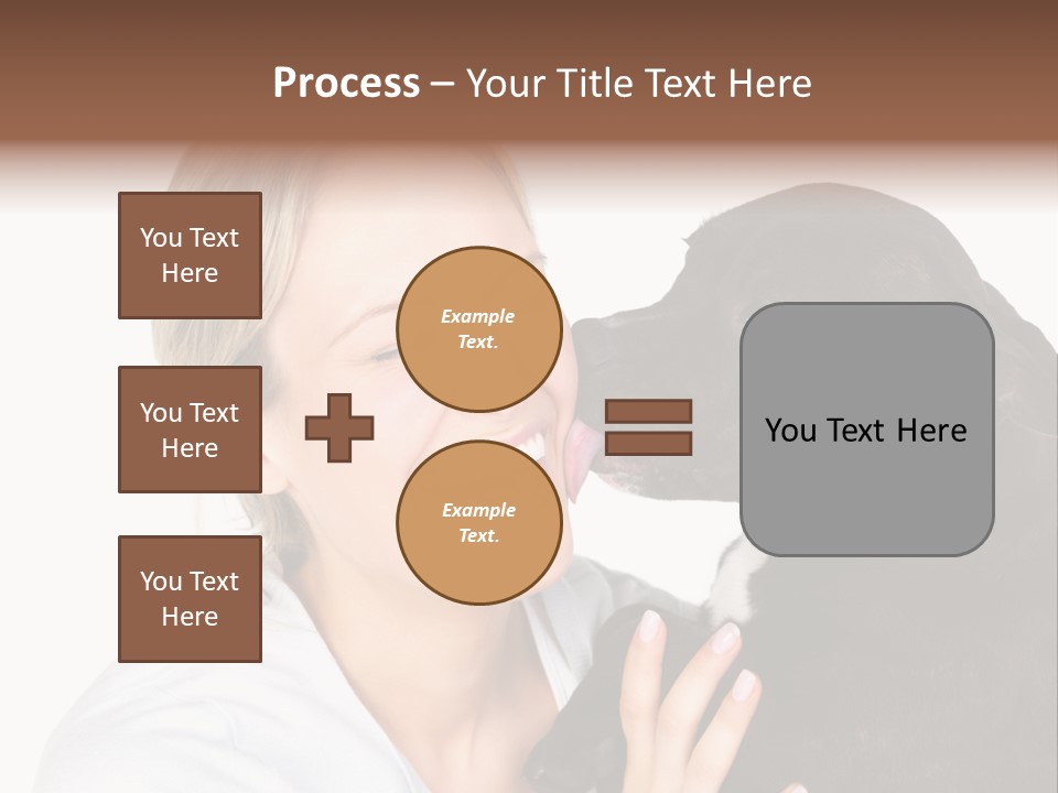 A Woman Kissing A Dog With Her Mouth Open PowerPoint Template