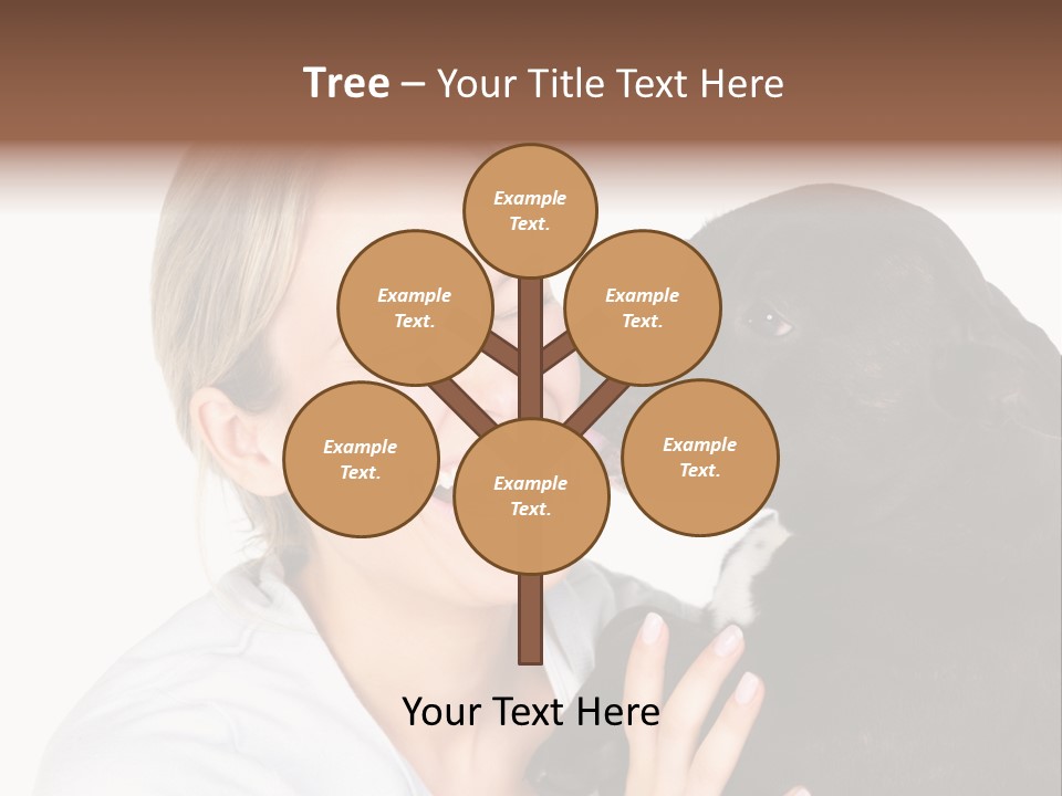 A Woman Kissing A Dog With Her Mouth Open PowerPoint Template