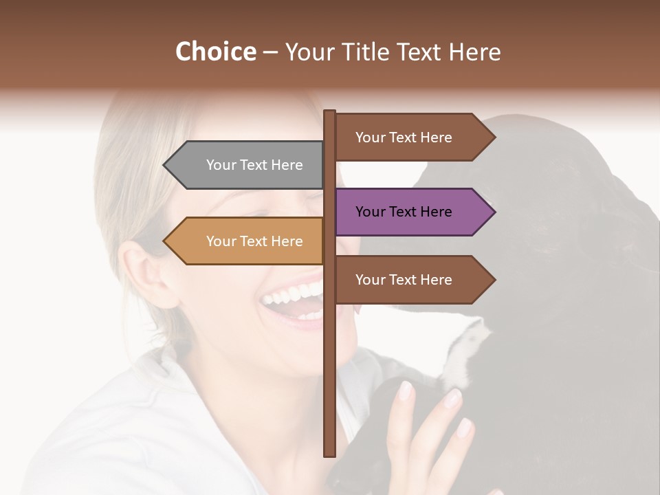 A Woman Kissing A Dog With Her Mouth Open PowerPoint Template