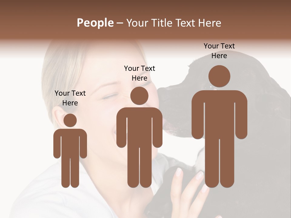 A Woman Kissing A Dog With Her Mouth Open PowerPoint Template