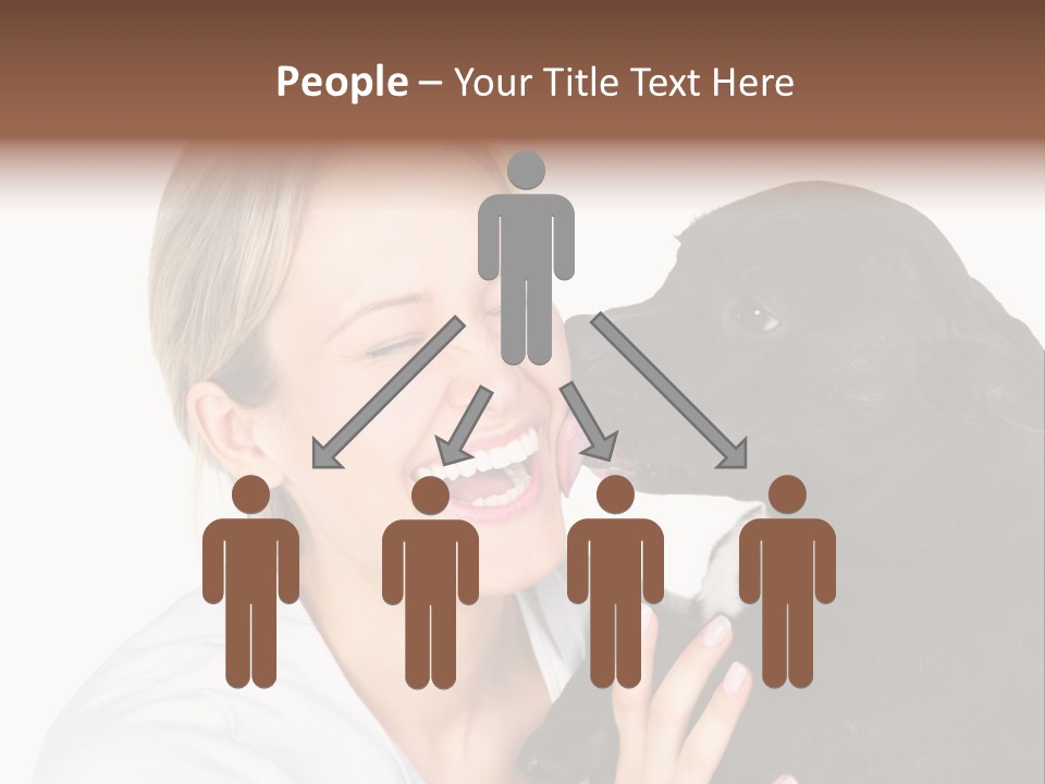 A Woman Kissing A Dog With Her Mouth Open PowerPoint Template