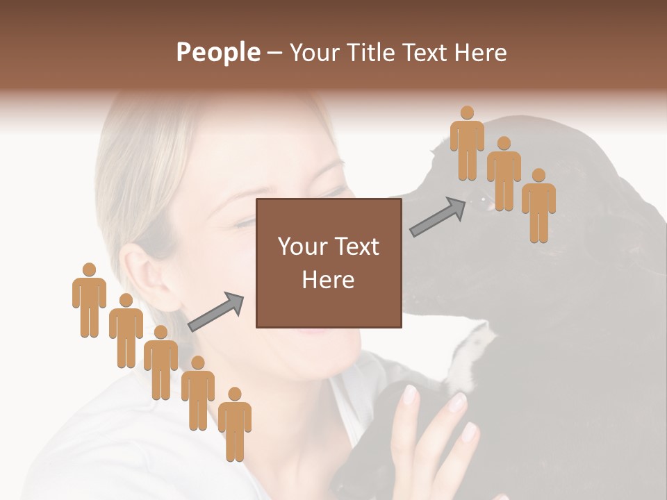 A Woman Kissing A Dog With Her Mouth Open PowerPoint Template