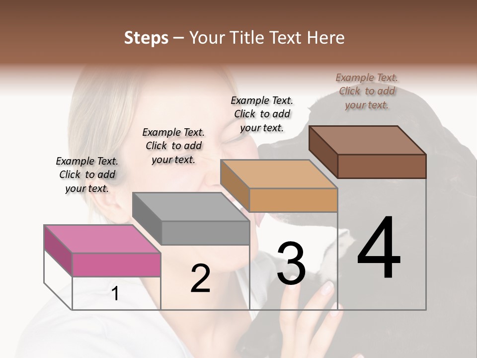 A Woman Kissing A Dog With Her Mouth Open PowerPoint Template