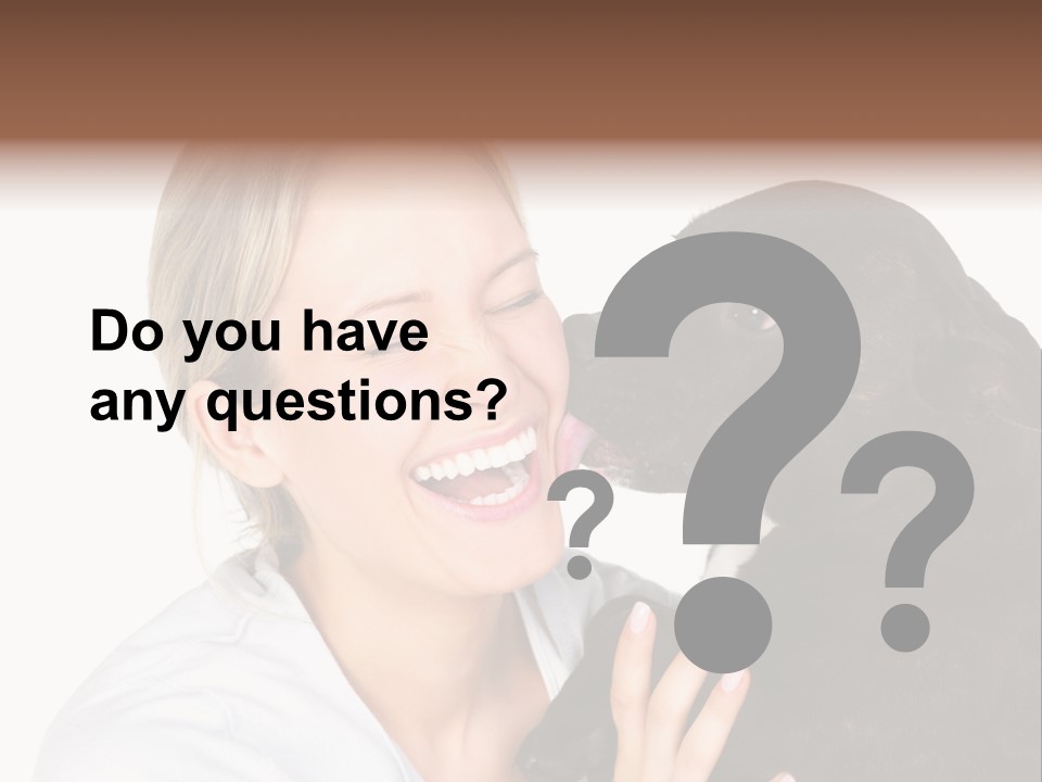 A Woman Kissing A Dog With Her Mouth Open PowerPoint Template