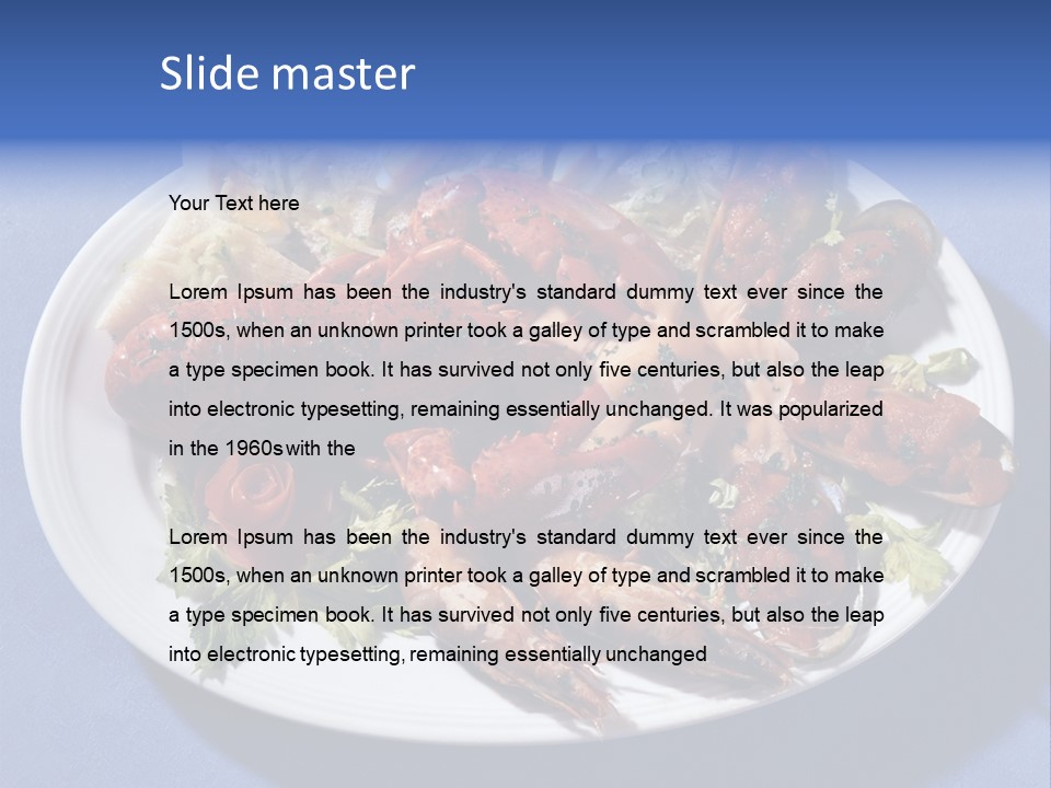Tasty Dish From Sea Products PowerPoint Template