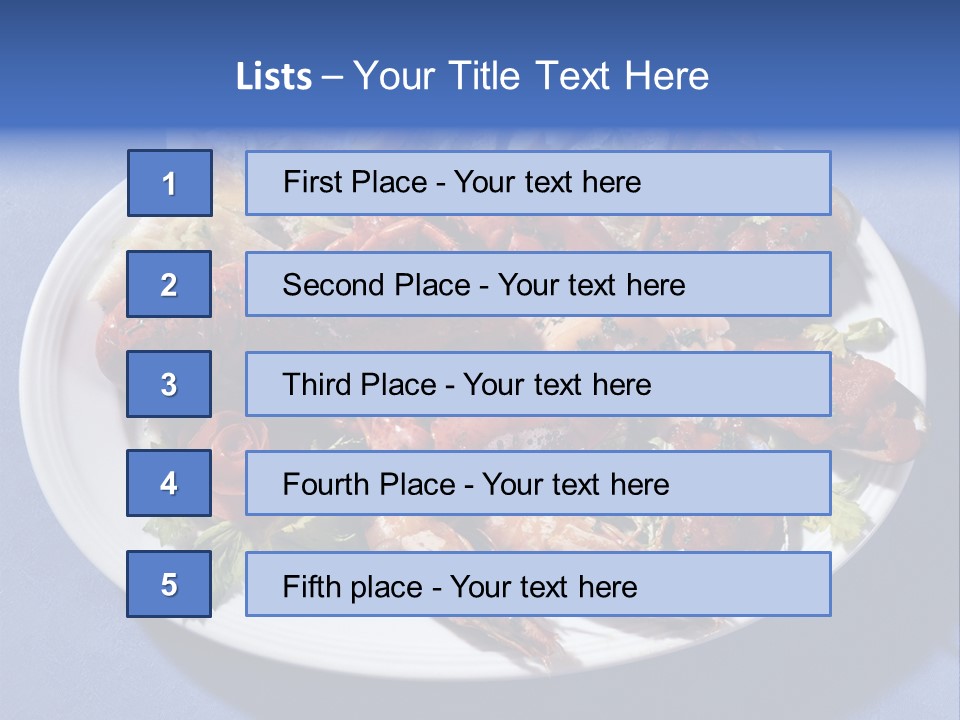 Tasty Dish From Sea Products PowerPoint Template