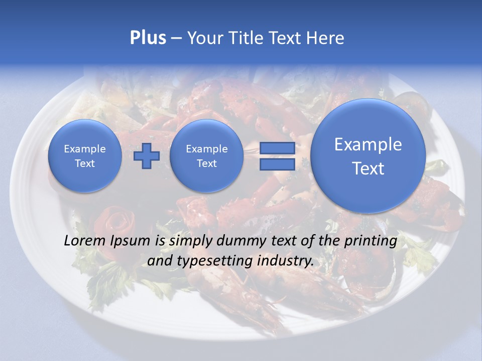 Tasty Dish From Sea Products PowerPoint Template
