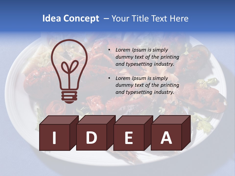 Tasty Dish From Sea Products PowerPoint Template