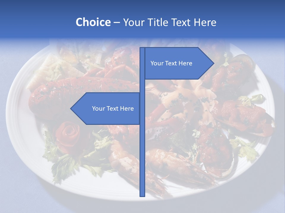 Tasty Dish From Sea Products PowerPoint Template