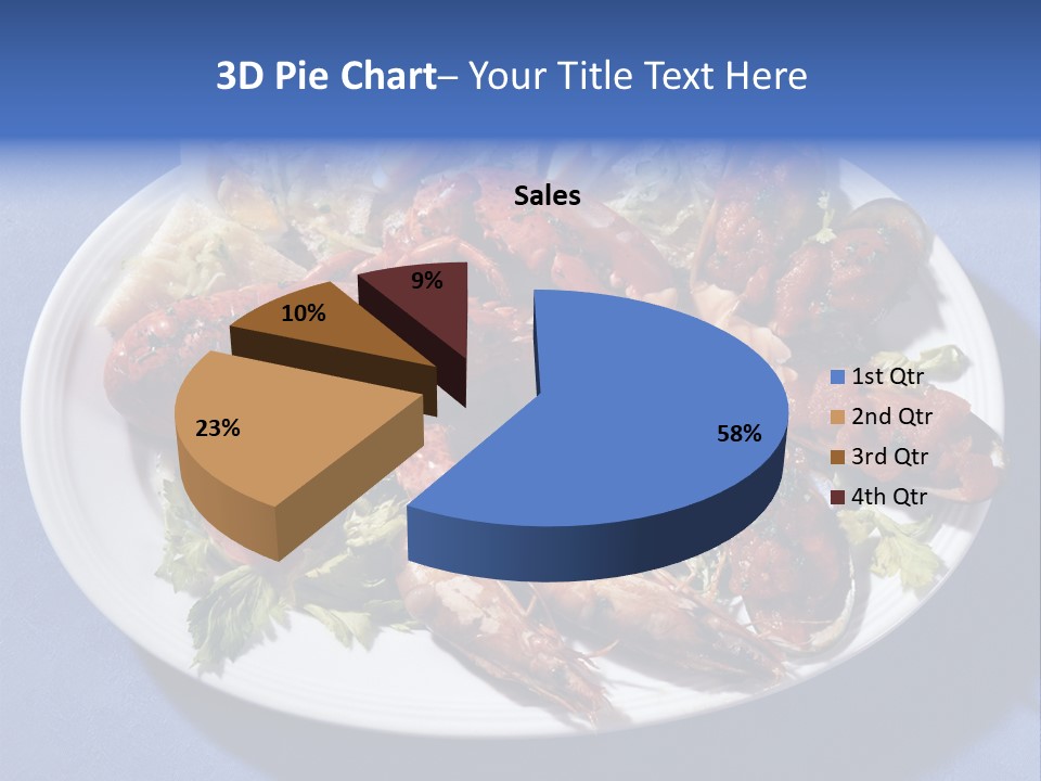 Tasty Dish From Sea Products PowerPoint Template