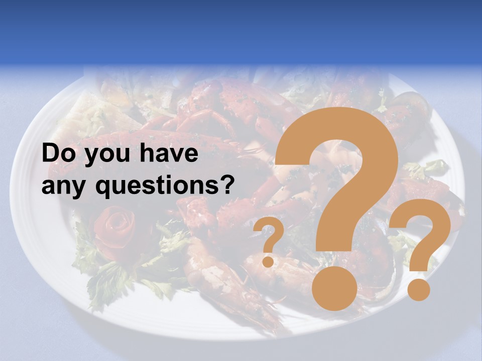 Tasty Dish From Sea Products PowerPoint Template