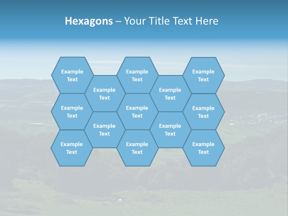 View Of Beit Netofa Valley In The Galilee, Israel, With Nazaret On The Horizon PowerPoint Template