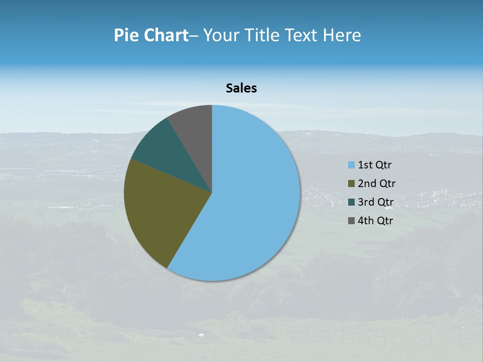 View Of Beit Netofa Valley In The Galilee, Israel, With Nazaret On The Horizon PowerPoint Template