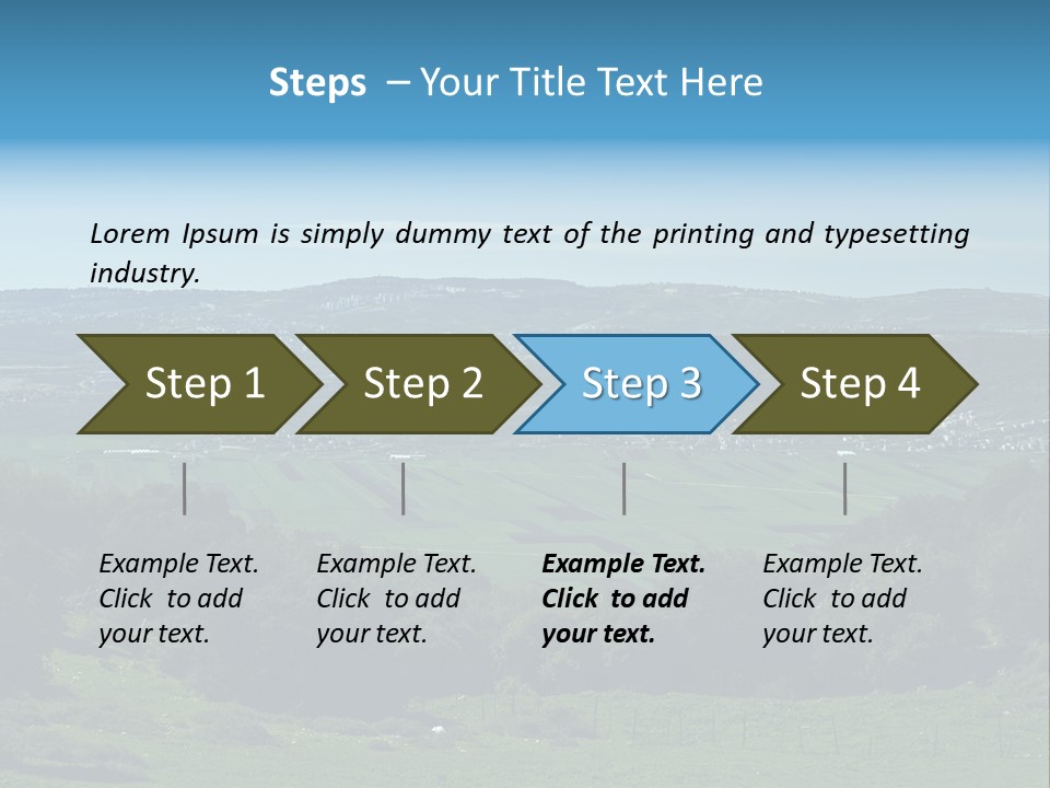 View Of Beit Netofa Valley In The Galilee, Israel, With Nazaret On The Horizon PowerPoint Template