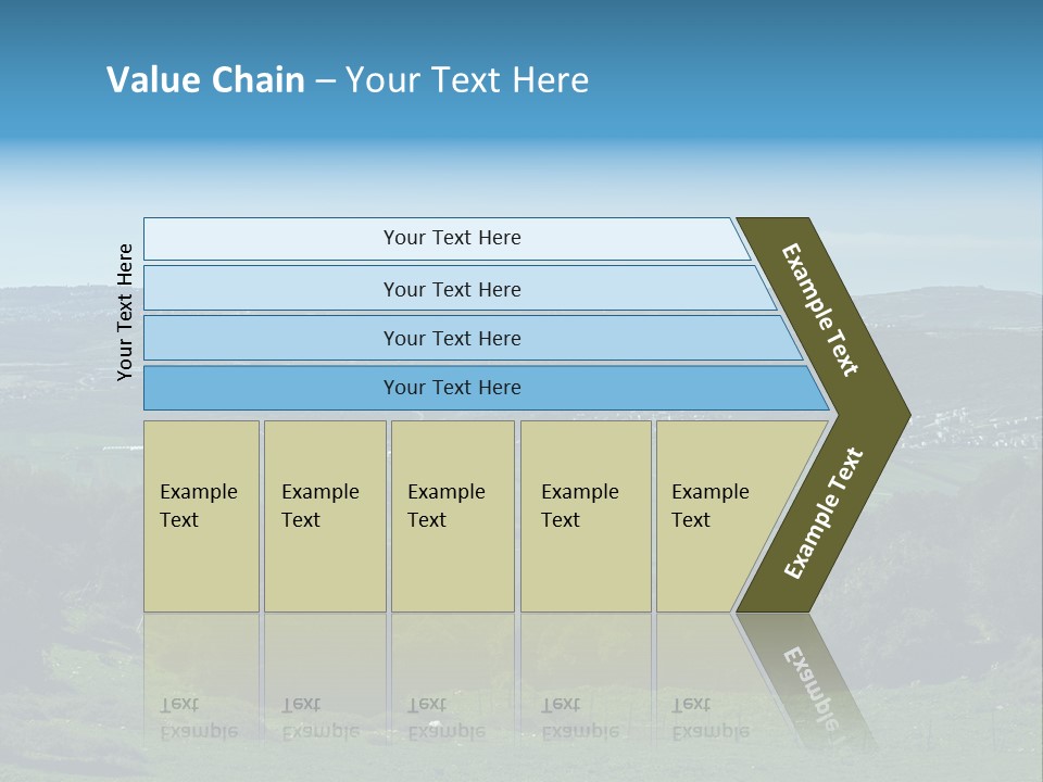 View Of Beit Netofa Valley In The Galilee, Israel, With Nazaret On The Horizon PowerPoint Template