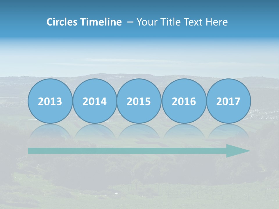 View Of Beit Netofa Valley In The Galilee, Israel, With Nazaret On The Horizon PowerPoint Template