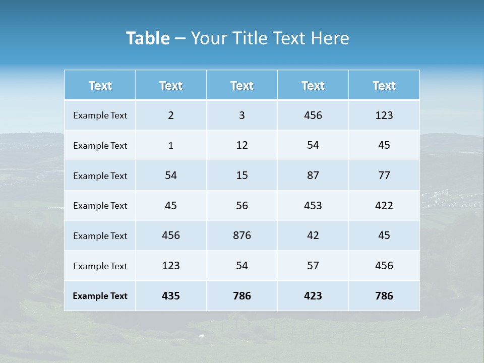 View Of Beit Netofa Valley In The Galilee, Israel, With Nazaret On The Horizon PowerPoint Template