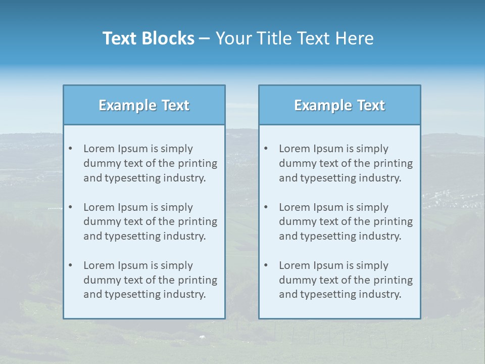 View Of Beit Netofa Valley In The Galilee, Israel, With Nazaret On The Horizon PowerPoint Template