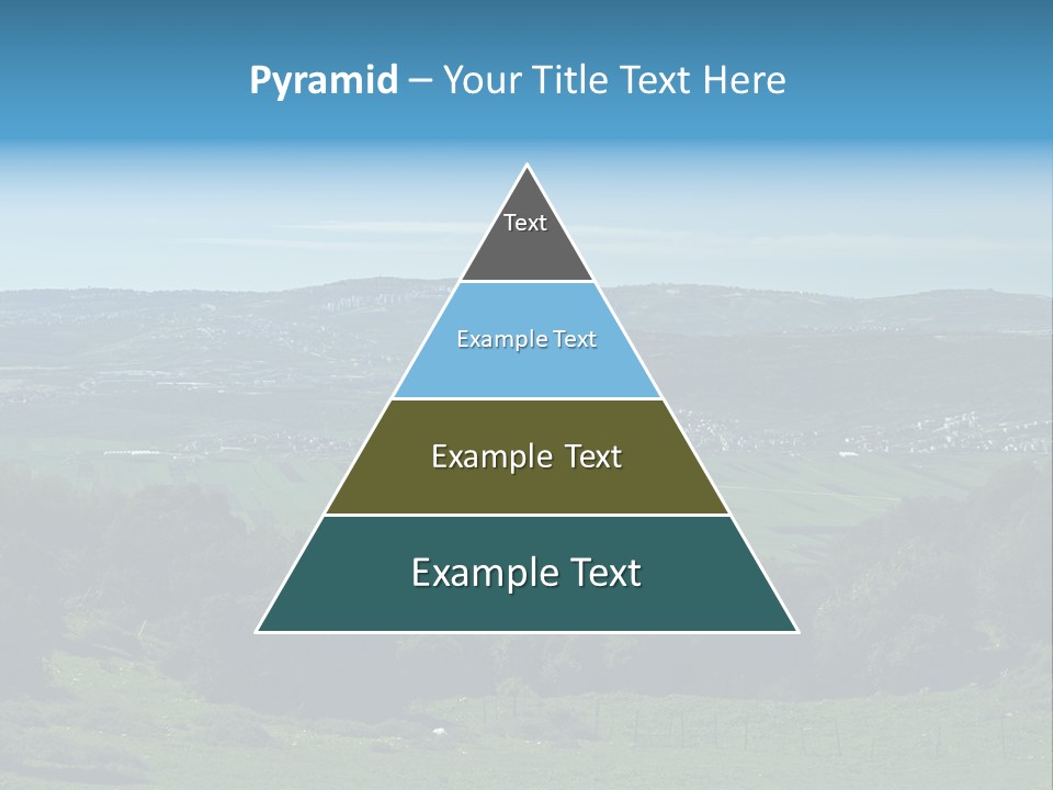 View Of Beit Netofa Valley In The Galilee, Israel, With Nazaret On The Horizon PowerPoint Template