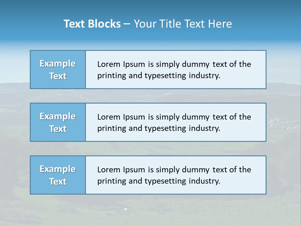 View Of Beit Netofa Valley In The Galilee, Israel, With Nazaret On The Horizon PowerPoint Template