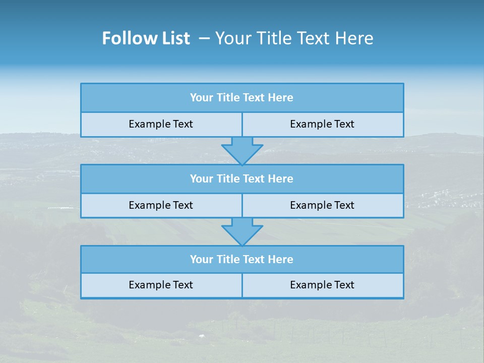 View Of Beit Netofa Valley In The Galilee, Israel, With Nazaret On The Horizon PowerPoint Template