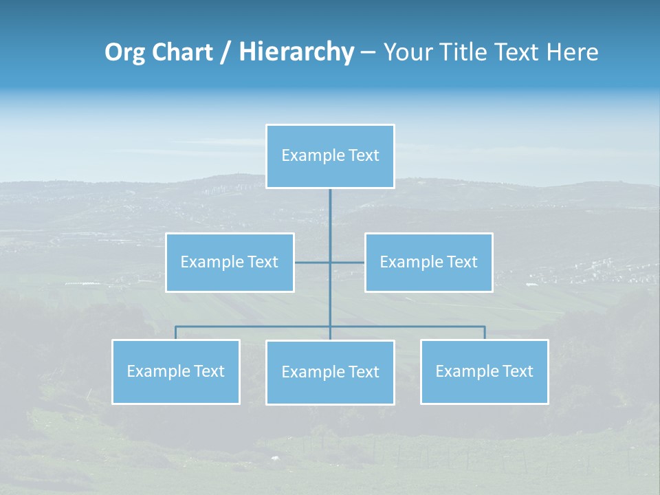 View Of Beit Netofa Valley In The Galilee, Israel, With Nazaret On The Horizon PowerPoint Template