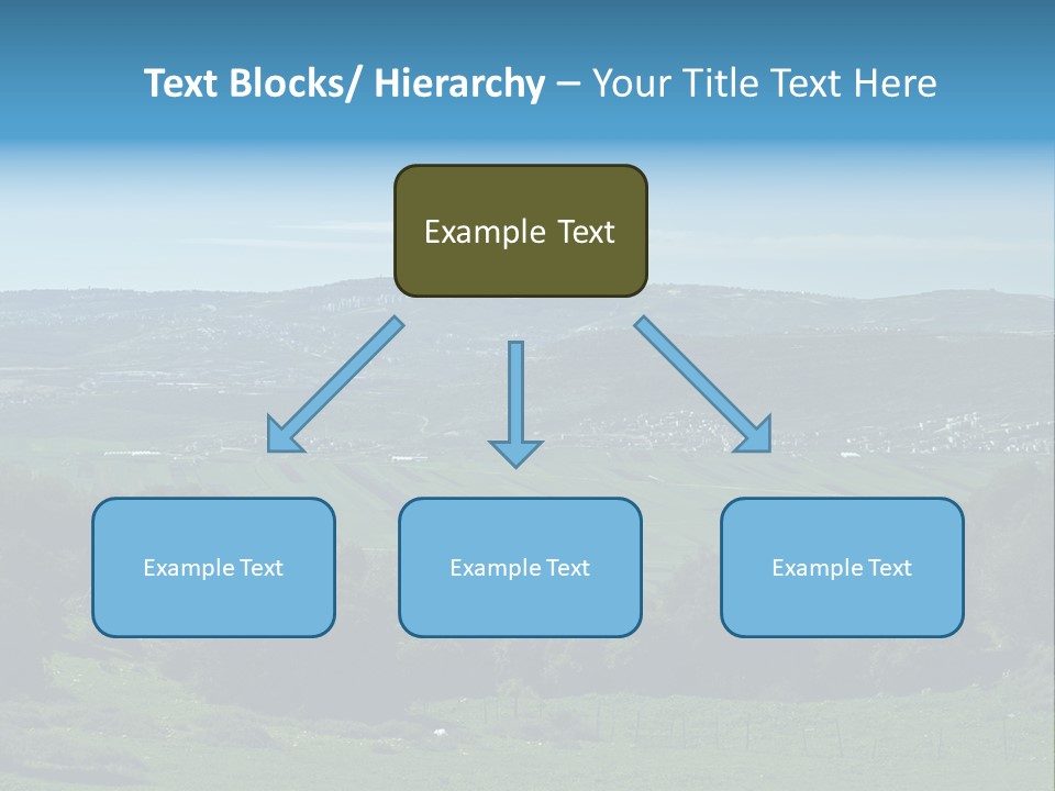 View Of Beit Netofa Valley In The Galilee, Israel, With Nazaret On The Horizon PowerPoint Template