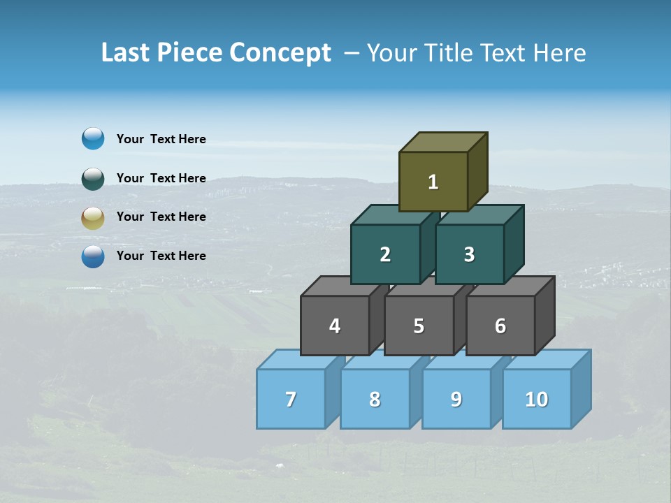 View Of Beit Netofa Valley In The Galilee, Israel, With Nazaret On The Horizon PowerPoint Template