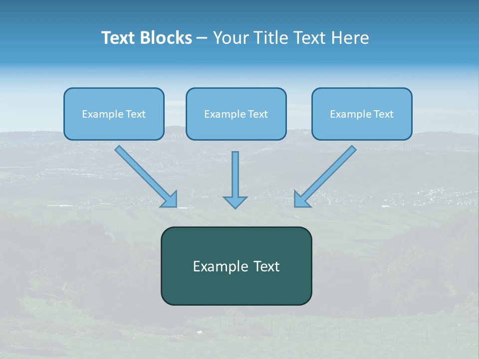 View Of Beit Netofa Valley In The Galilee, Israel, With Nazaret On The Horizon PowerPoint Template