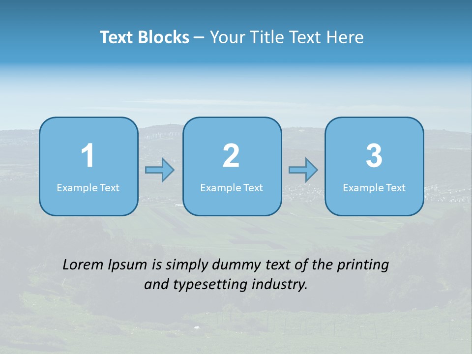 View Of Beit Netofa Valley In The Galilee, Israel, With Nazaret On The Horizon PowerPoint Template