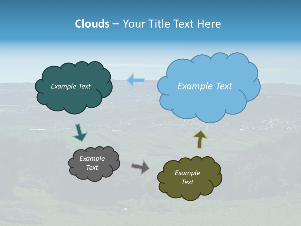 View Of Beit Netofa Valley In The Galilee, Israel, With Nazaret On The Horizon PowerPoint Template