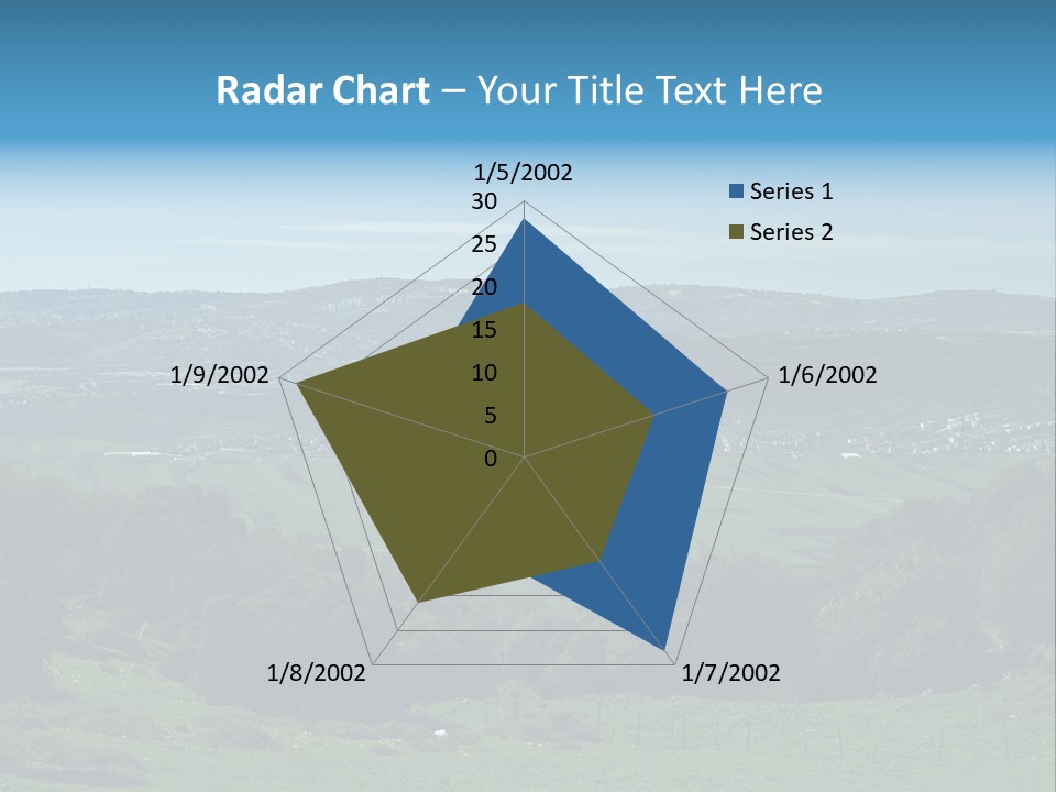 View Of Beit Netofa Valley In The Galilee, Israel, With Nazaret On The Horizon PowerPoint Template