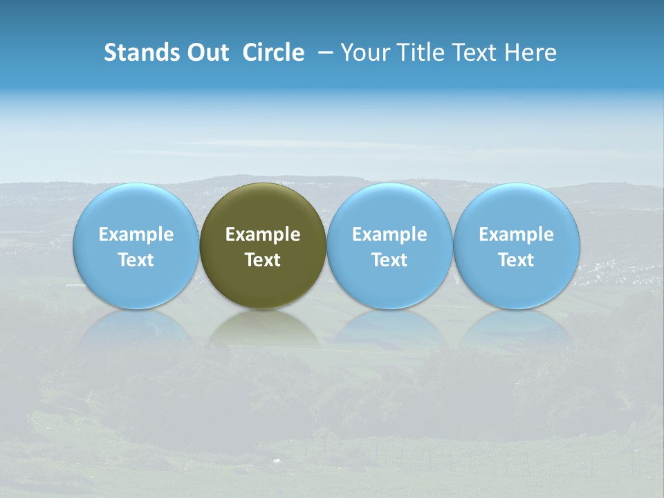 View Of Beit Netofa Valley In The Galilee, Israel, With Nazaret On The Horizon PowerPoint Template