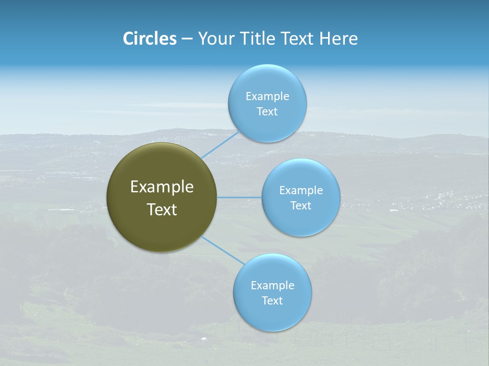 View Of Beit Netofa Valley In The Galilee, Israel, With Nazaret On The Horizon PowerPoint Template
