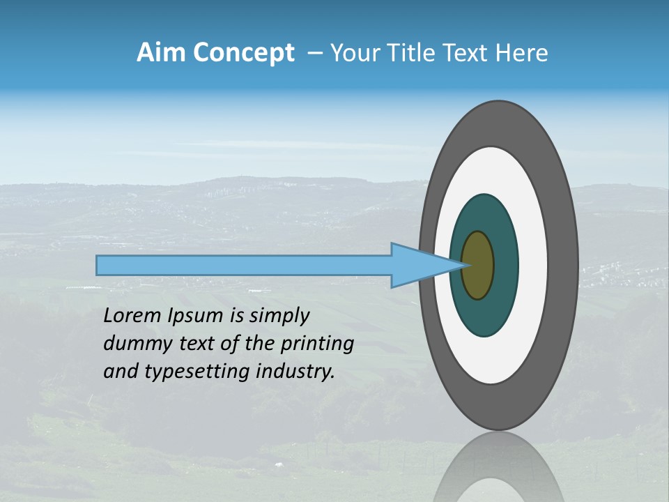 View Of Beit Netofa Valley In The Galilee, Israel, With Nazaret On The Horizon PowerPoint Template