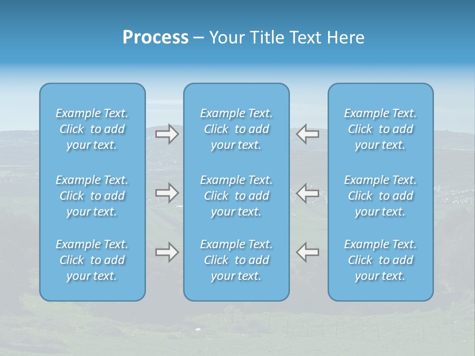 View Of Beit Netofa Valley In The Galilee, Israel, With Nazaret On The Horizon PowerPoint Template
