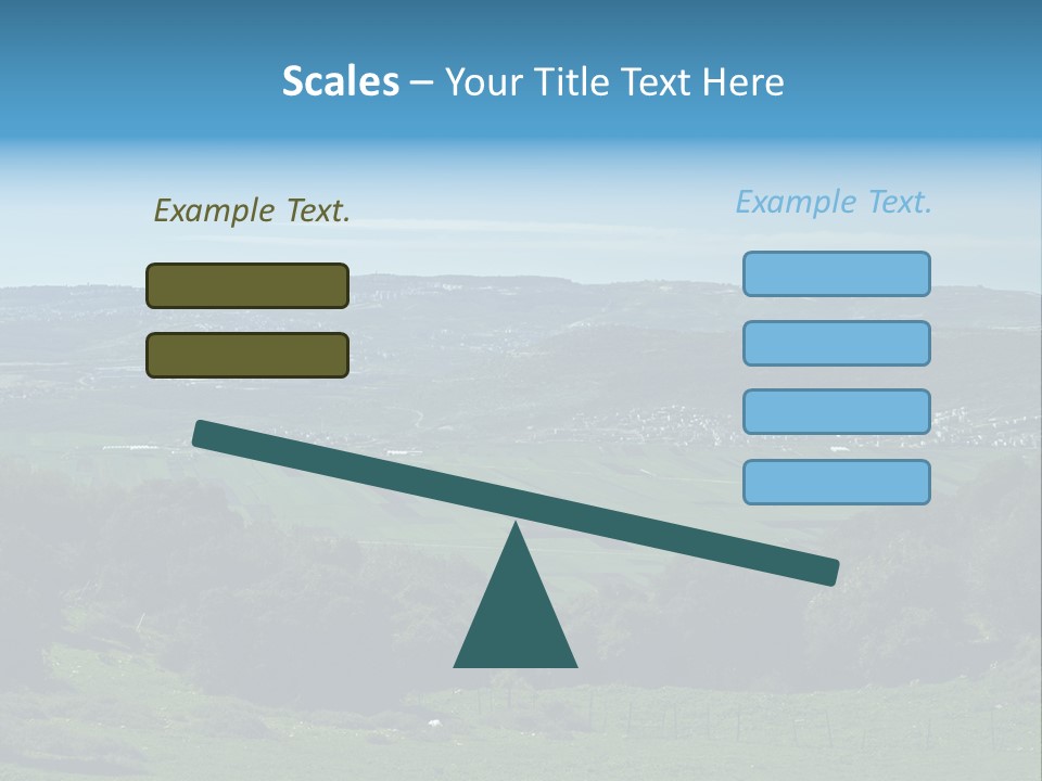 View Of Beit Netofa Valley In The Galilee, Israel, With Nazaret On The Horizon PowerPoint Template