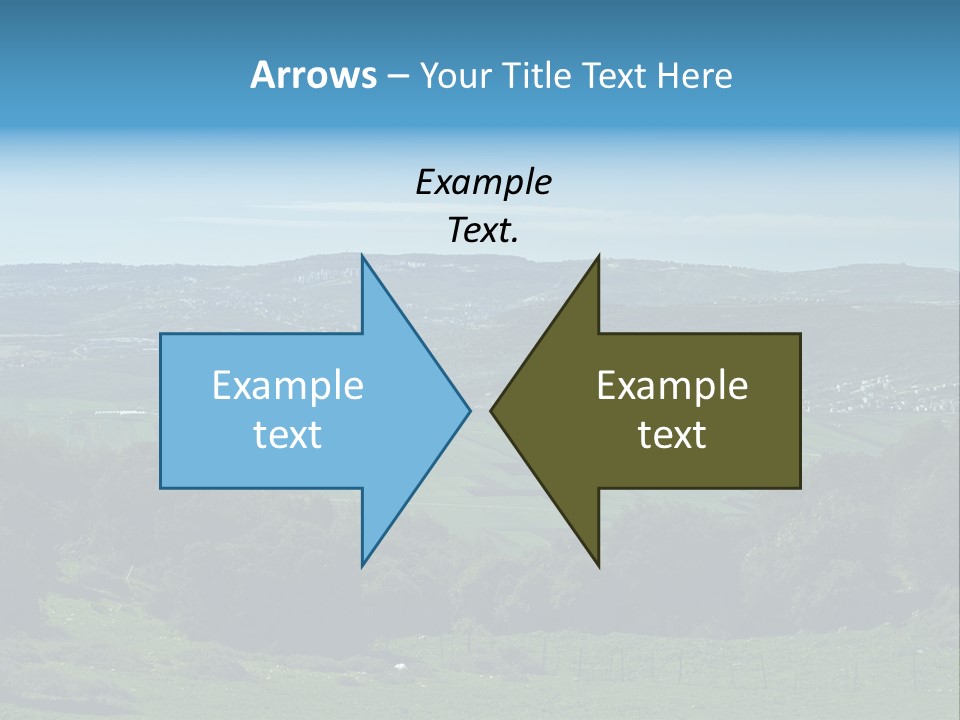 View Of Beit Netofa Valley In The Galilee, Israel, With Nazaret On The Horizon PowerPoint Template