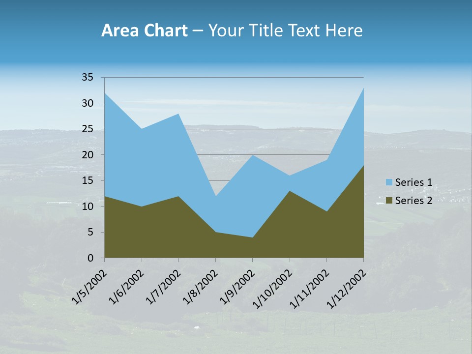 View Of Beit Netofa Valley In The Galilee, Israel, With Nazaret On The Horizon PowerPoint Template