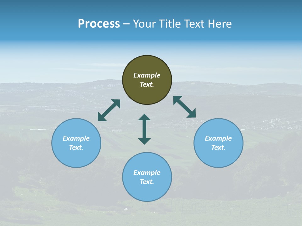 View Of Beit Netofa Valley In The Galilee, Israel, With Nazaret On The Horizon PowerPoint Template