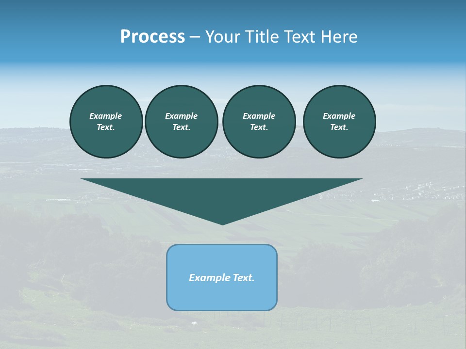 View Of Beit Netofa Valley In The Galilee, Israel, With Nazaret On The Horizon PowerPoint Template