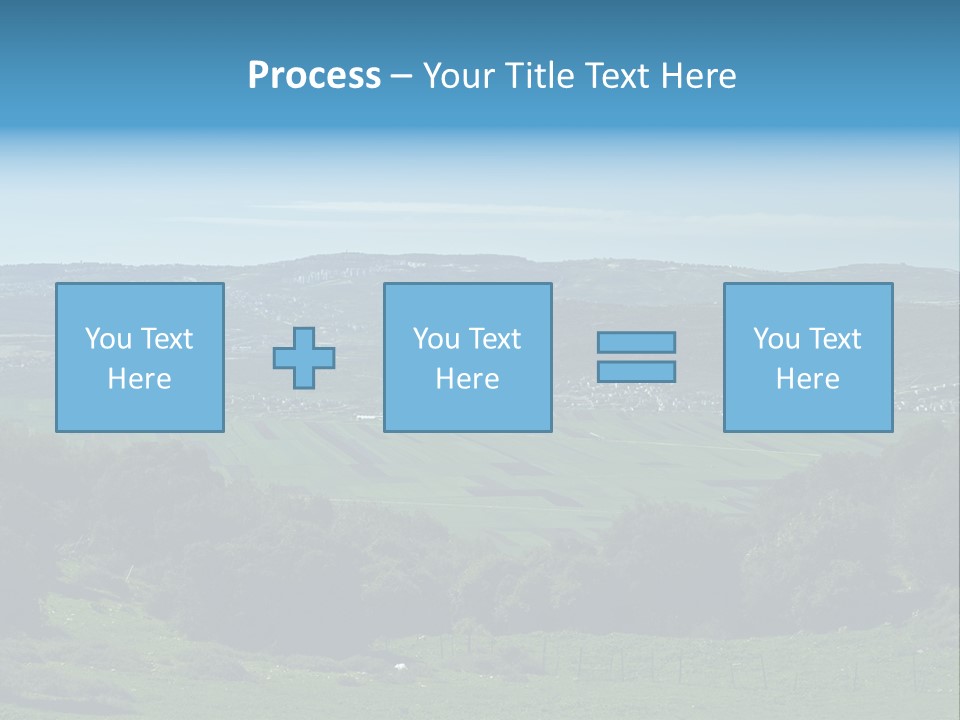 View Of Beit Netofa Valley In The Galilee, Israel, With Nazaret On The Horizon PowerPoint Template