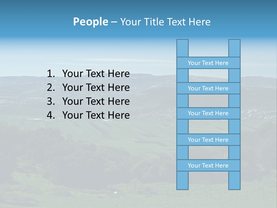 View Of Beit Netofa Valley In The Galilee, Israel, With Nazaret On The Horizon PowerPoint Template