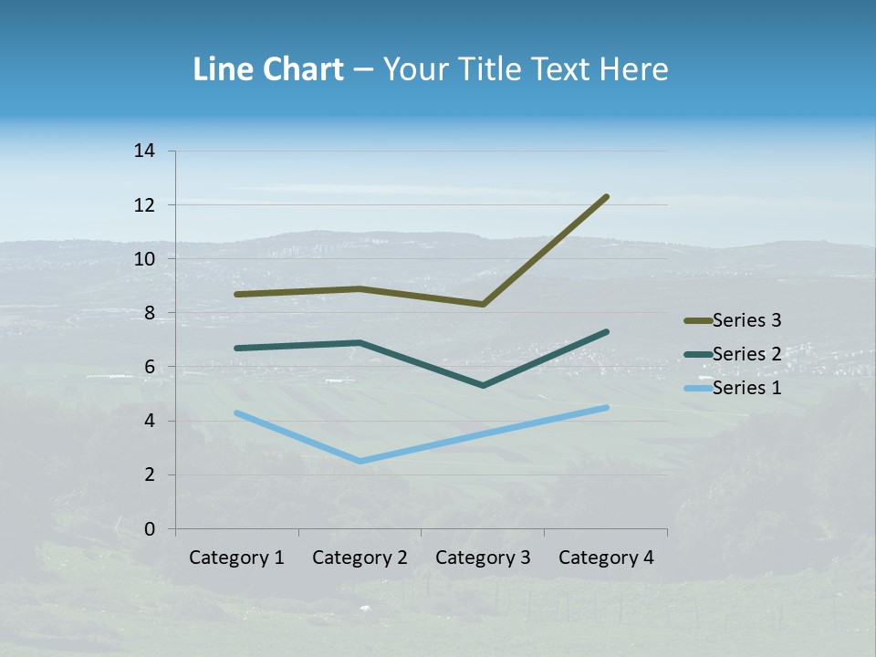 View Of Beit Netofa Valley In The Galilee, Israel, With Nazaret On The Horizon PowerPoint Template